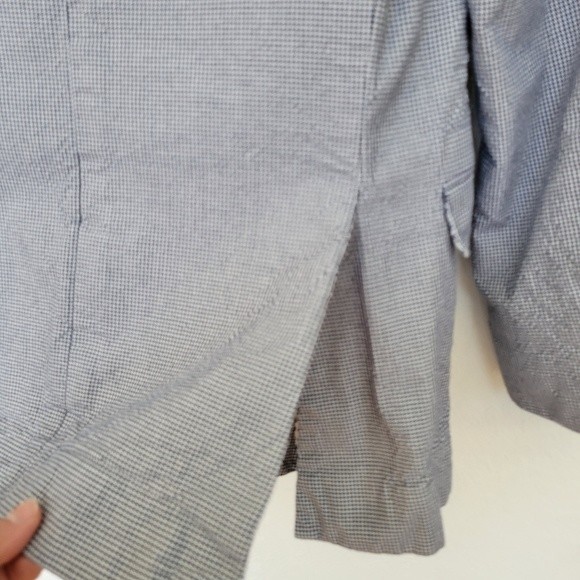 Zara Man | Houndstooth Pattern Two-Button Casual Blazer Navy Blue White Size 38 - Picture 7 of 14